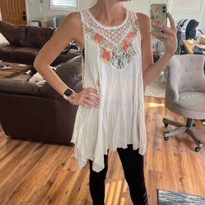 Free people Lace floral Tunic/tank